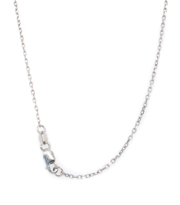 graziella 10KT White Gold 18" 0.8mm Rolo Link Chain