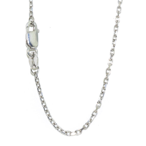 graziella 10KT White Gold 18" 1.2mm Battuta Chain
