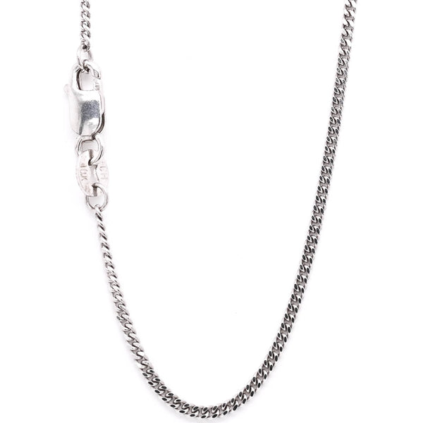 Graziella 10KT White Gold 18" 1.5mm Curb Link Chain