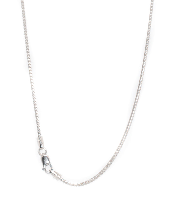 graziella 10KT White Gold 18" 1mm Franco Chain