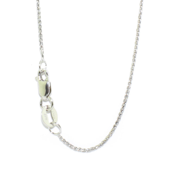 graziella 10KT White Gold 18" 1MM Wheat Chain