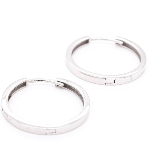 graziella 10KT White Gold 18.5mm Huggie Earrings
