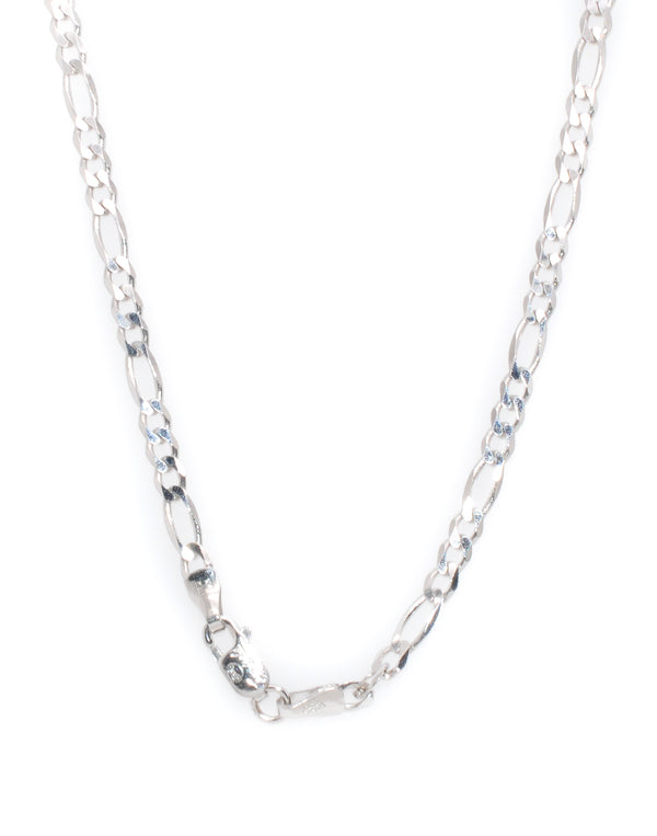 graziella 10KT White Gold 20" 3mm Fiagro Chain