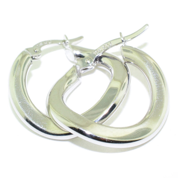 graziella 10KT White Gold 20MM Hoop Earrings