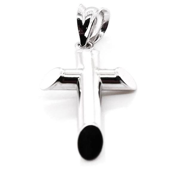 graziella 10KT White Gold 21x11mm Cross Pendant