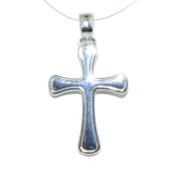 graziella 10KT White Gold 28X16MM Cross Pendant