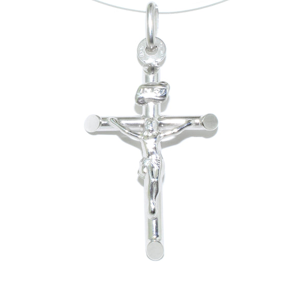 graziella 10KT White Gold 29X16MM Crucifix Pendant