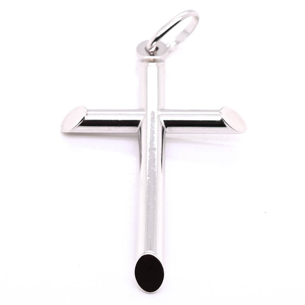 graziella 10KT White Gold 34x20mm Cross Pendant