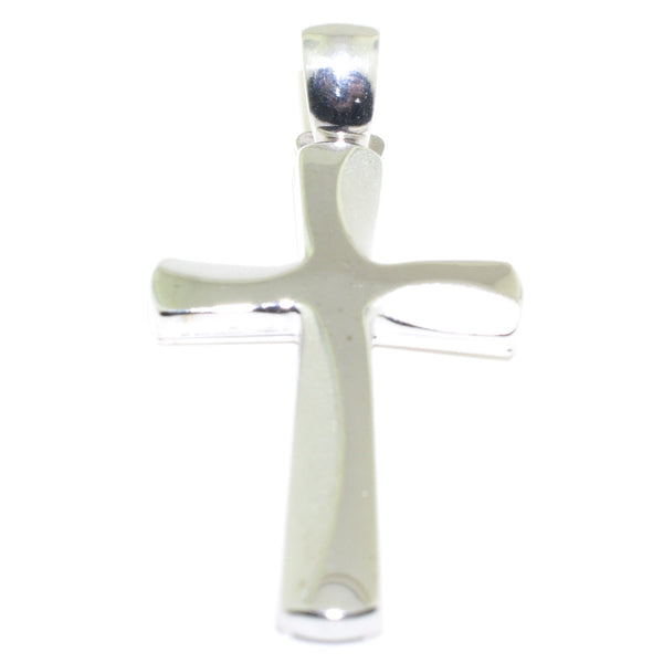 graziella 10KT White Gold 36x18MM Cross Pendant