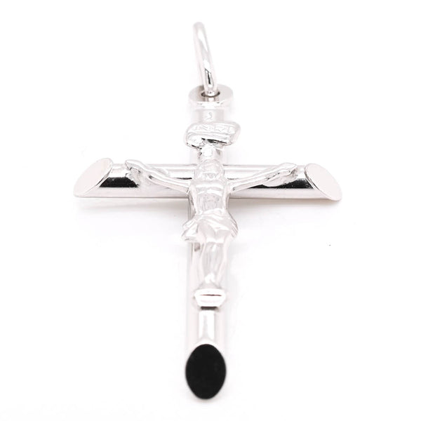 graziella 10KT White Gold 48x27mm Crucifix Pendant