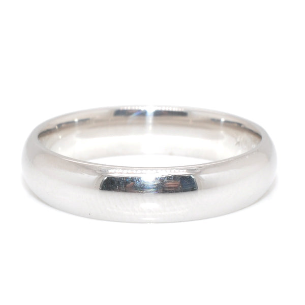 graziella 10KT White Gold 4MM Wedding Band. Size:10