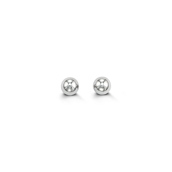 graziella 10KT White Gold 5MM Ball Stud Earrings