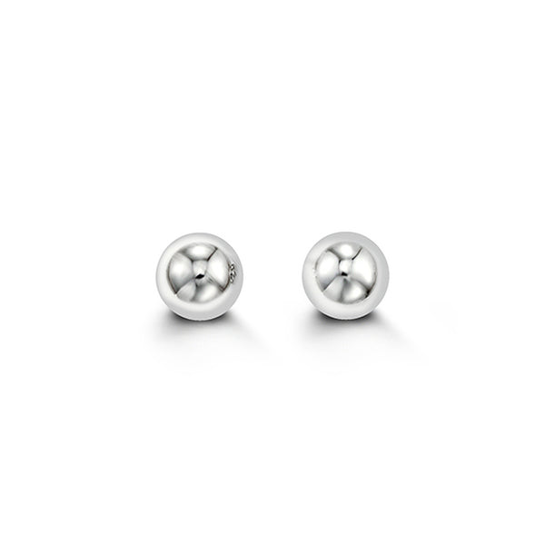 Graziella 10KT White Gold 6MM Ball Stud Earrings