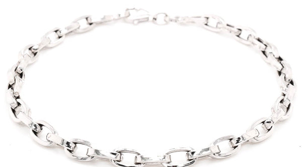 graziella 10KT White Gold 7.5" 4mm Link Bracelet