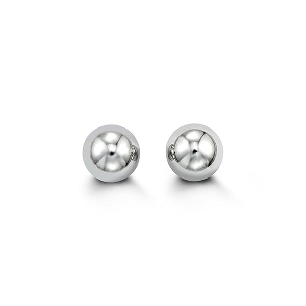 Graziella 10KT White Gold 7MM Ball Stud Earrings