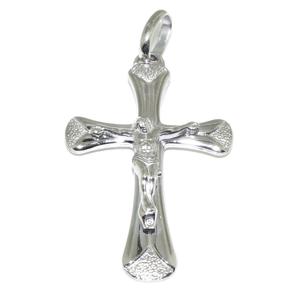 graziella 10KT White Gold Crucifix Pendant