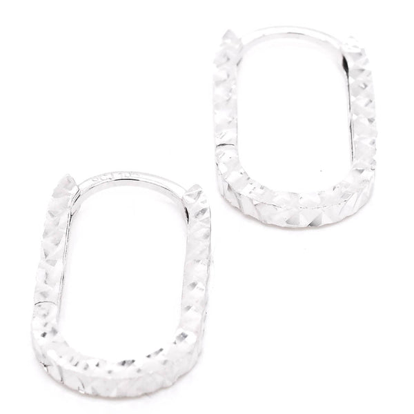 graziella 10KT White Gold Huggie Earrings