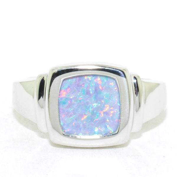 Graziella 10KT White Gold Opal Doublet Ring