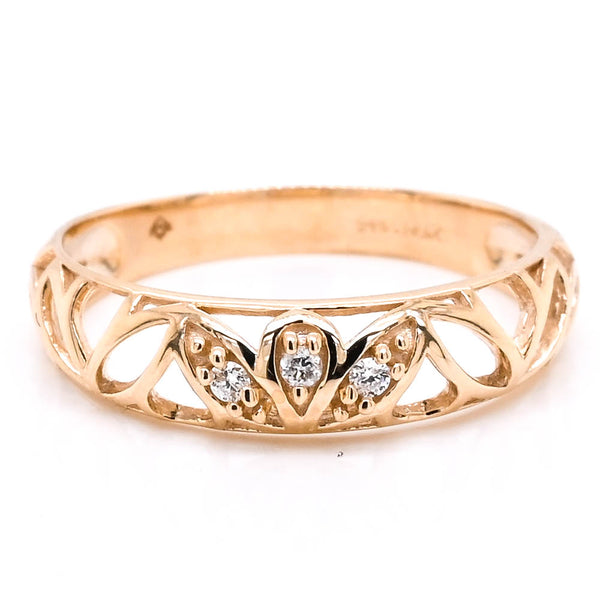 graziella 10KT Yellow Gold 0.03CTW Diamond Ring