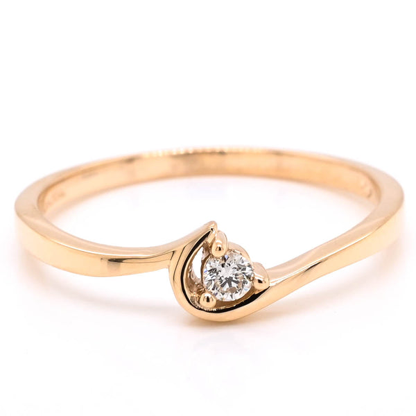 graziella 10KT Yellow Gold 0.05CTW Diamond Ring