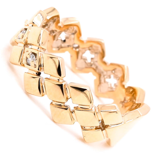 Graziella 10KT Yellow Gold 0.06CTW Diamond Ring