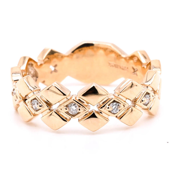 Graziella 10KT Yellow Gold 0.06CTW Diamond Ring