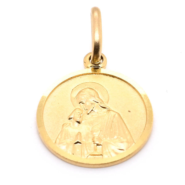 graziella 10KT Yellow Gold 14mm Communion Pendant
