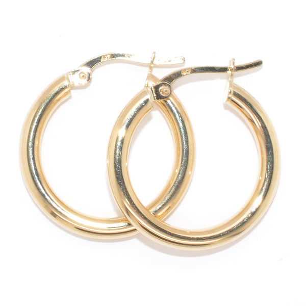 graziella 10KT Yellow Gold 15MM Hoop Earrings
