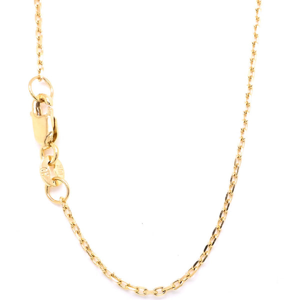 graziella 10KT Yellow Gold 18" 1.4mm Battuta Chain