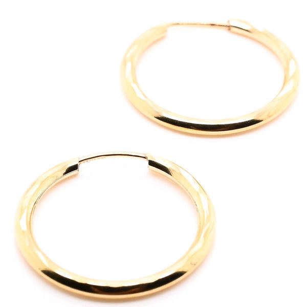 graziella 10KT Yellow Gold 18mm Hoop Earrings