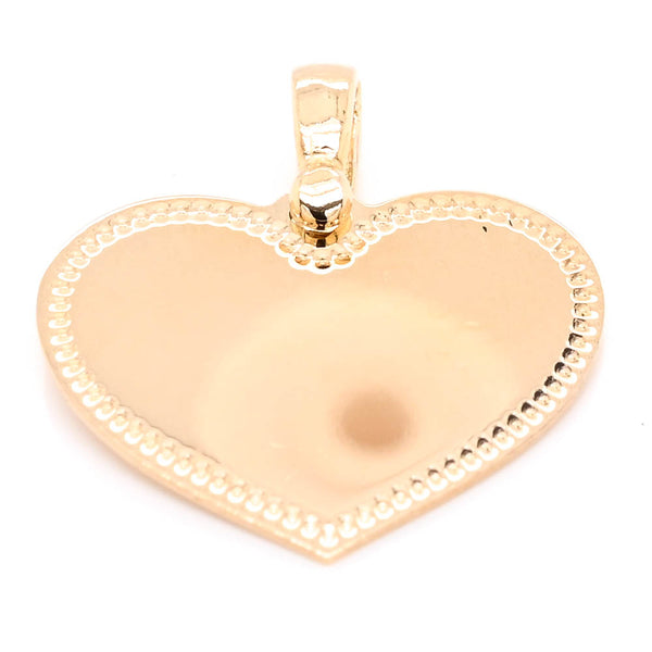 graziella 10KT Yellow Gold 20mm Heart Pendant