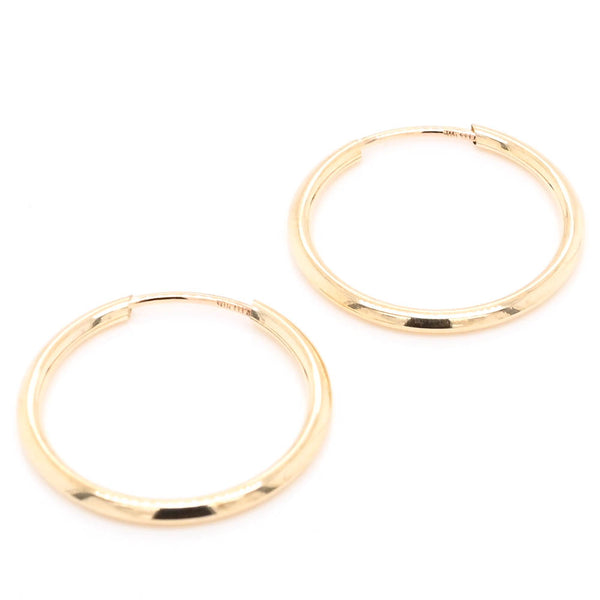 graziella 10KT Yellow Gold 20mm Hoop Earrings