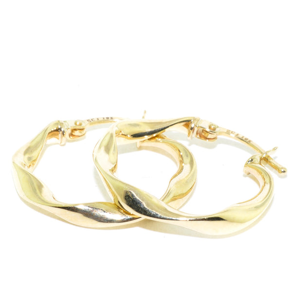 graziella 10KT Yellow Gold 20MM Hoop Earrings