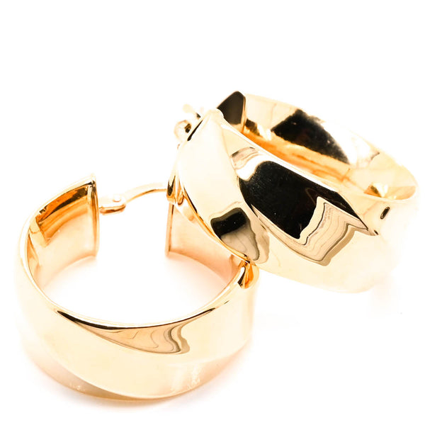 Graziella 10KT Yellow Gold 20mm Hoop Earrings