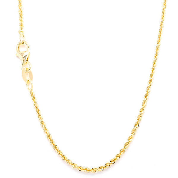 graziella 10KT Yellow Gold 22" 1.5mm Rope Chain