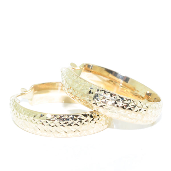 graziella 10KT Yellow Gold 22MM Hoop Earrings