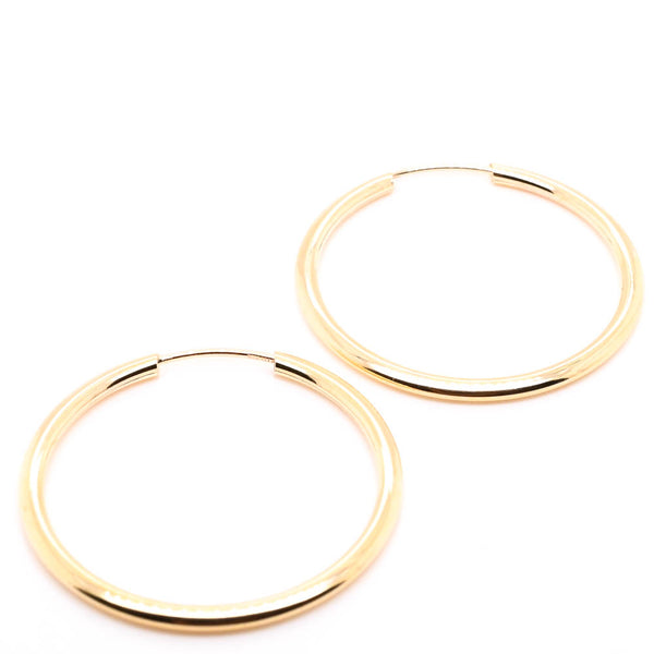 graziella 10KT Yellow Gold 24mm Hoop Earrings