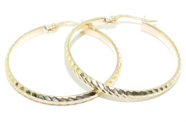 graziella 10KT Yellow Gold 25MM Hoop Earrings