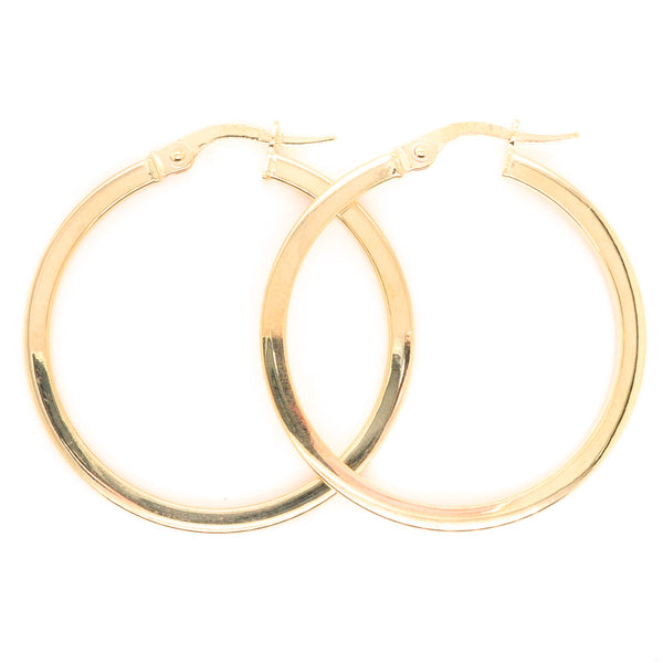 graziella 10KT Yellow Gold 25MM Hoop Earrings