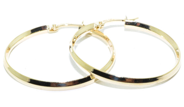 graziella 10KT Yellow Gold 28MM Hoop Earrings