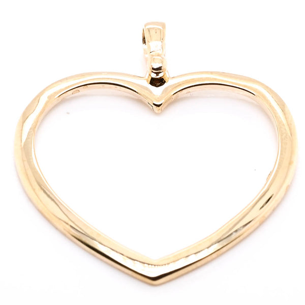 graziella 10KT Yellow Gold 30mm Heart Pendant
