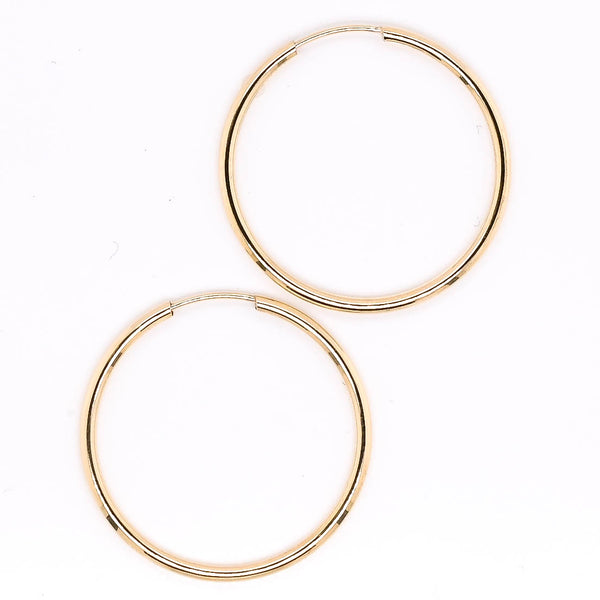 graziella 10KT Yellow Gold 30mm Hoop Earrings