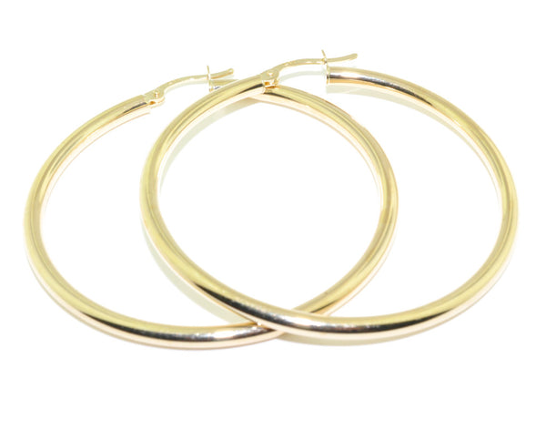 graziella 10KT Yellow Gold 40MM Hoop Earrings