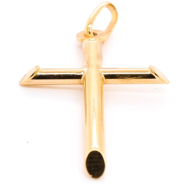 graziella 10KT Yellow Gold 50x32mm Cross Pendant