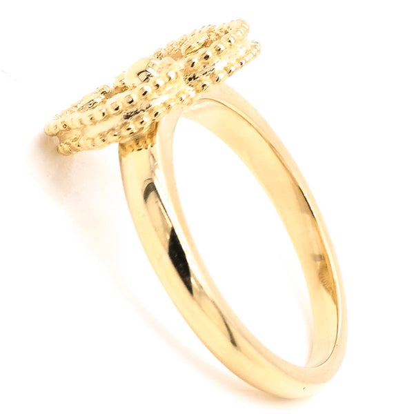Graziella 10KT Yellow Gold Clover Ring
