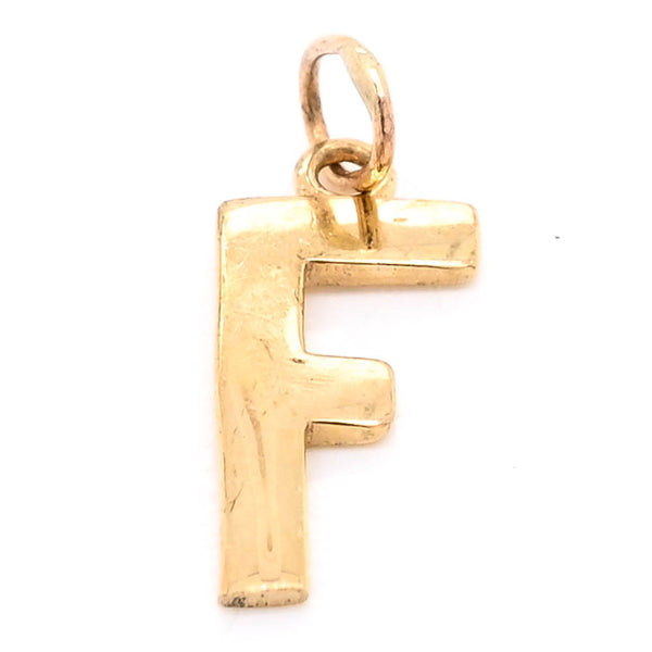 Graziella 10KT Yellow Gold "F" Initial Pendant