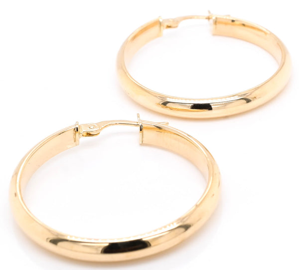 graziella 10KT Yellow Gold Medium Hoop Earrings