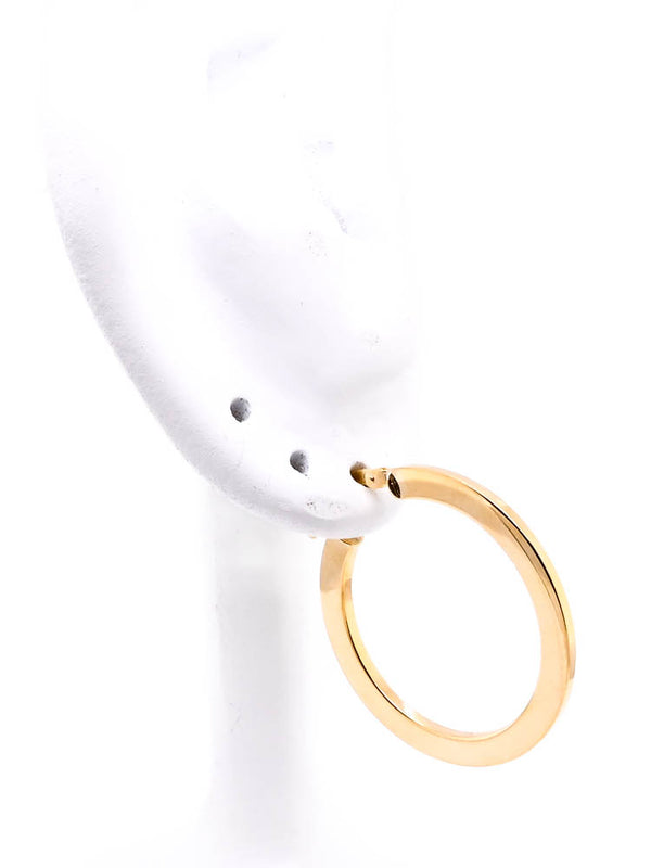 Graziella 10KT Yellow Gold Medium Hoop Earrings