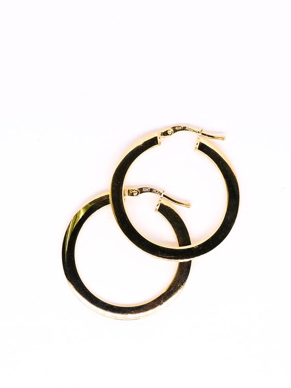 graziella 10KT Yellow Gold Medium Hoop Earrings
