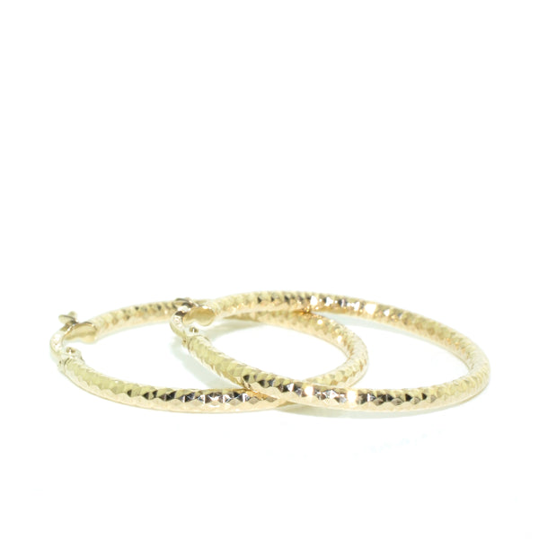 graziella 10KT Yellow Gold Medium Hoop Earrings
